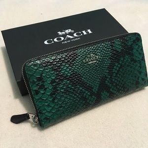 Coach snakeskin wallet